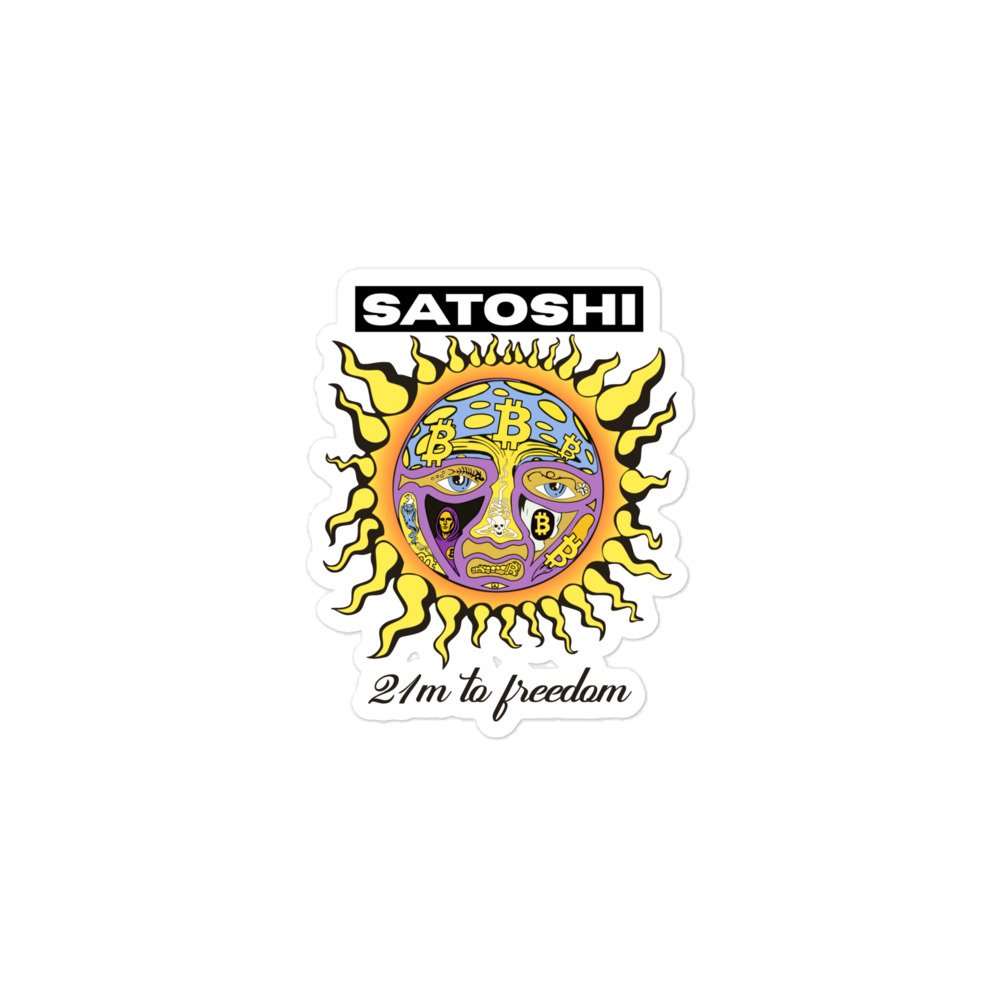 Satoshi - 21M Sticker - Image 2