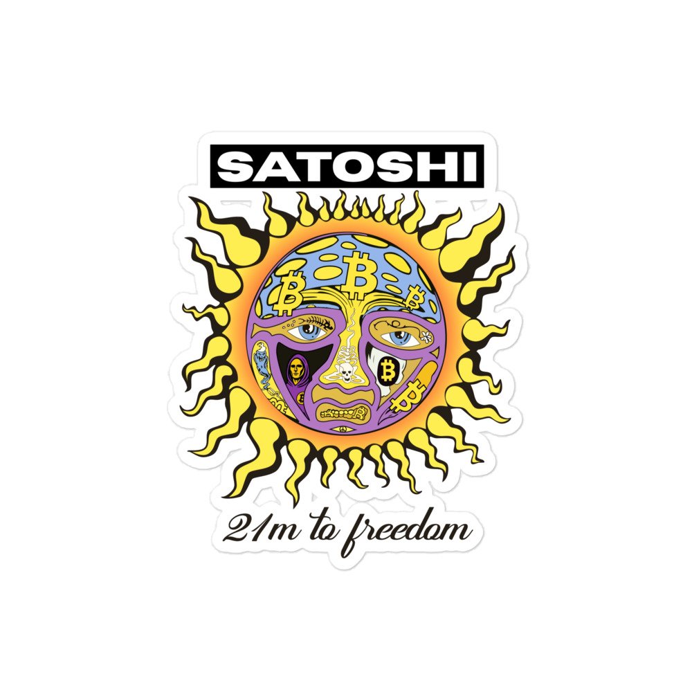 Satoshi - 21M Sticker - Image 3